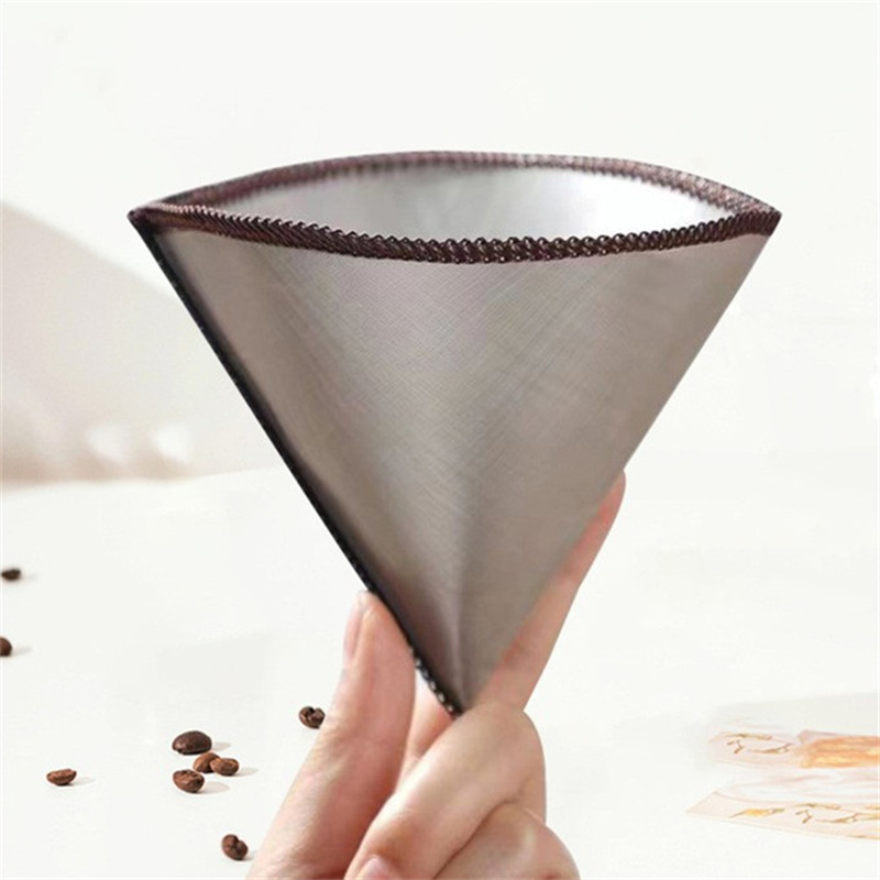 Paper Basket Mesh - Reusable Cone Coffee Filter Bag Stainless