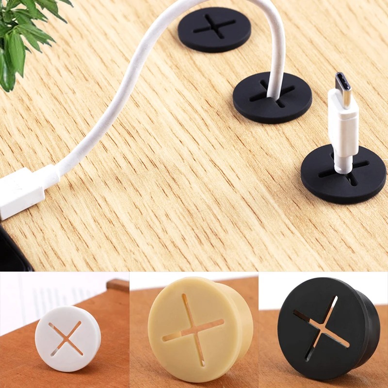 Office Furniture Suppliers - 5PCS Flexible Rubber Round Cable Hole