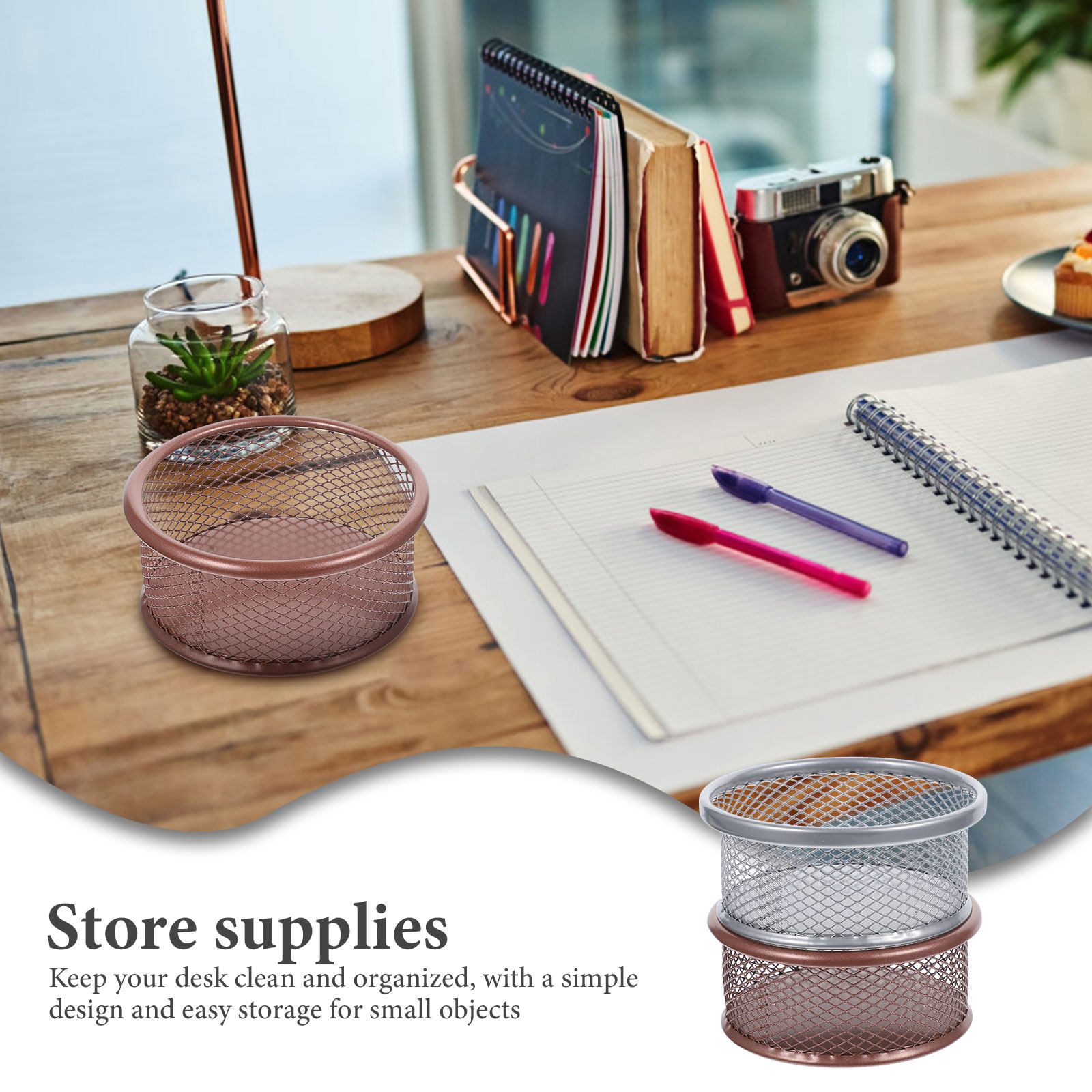 2Pcs Heavy-Duty Metal Paper Cl - Paper Basket Mesh 评论和价格
