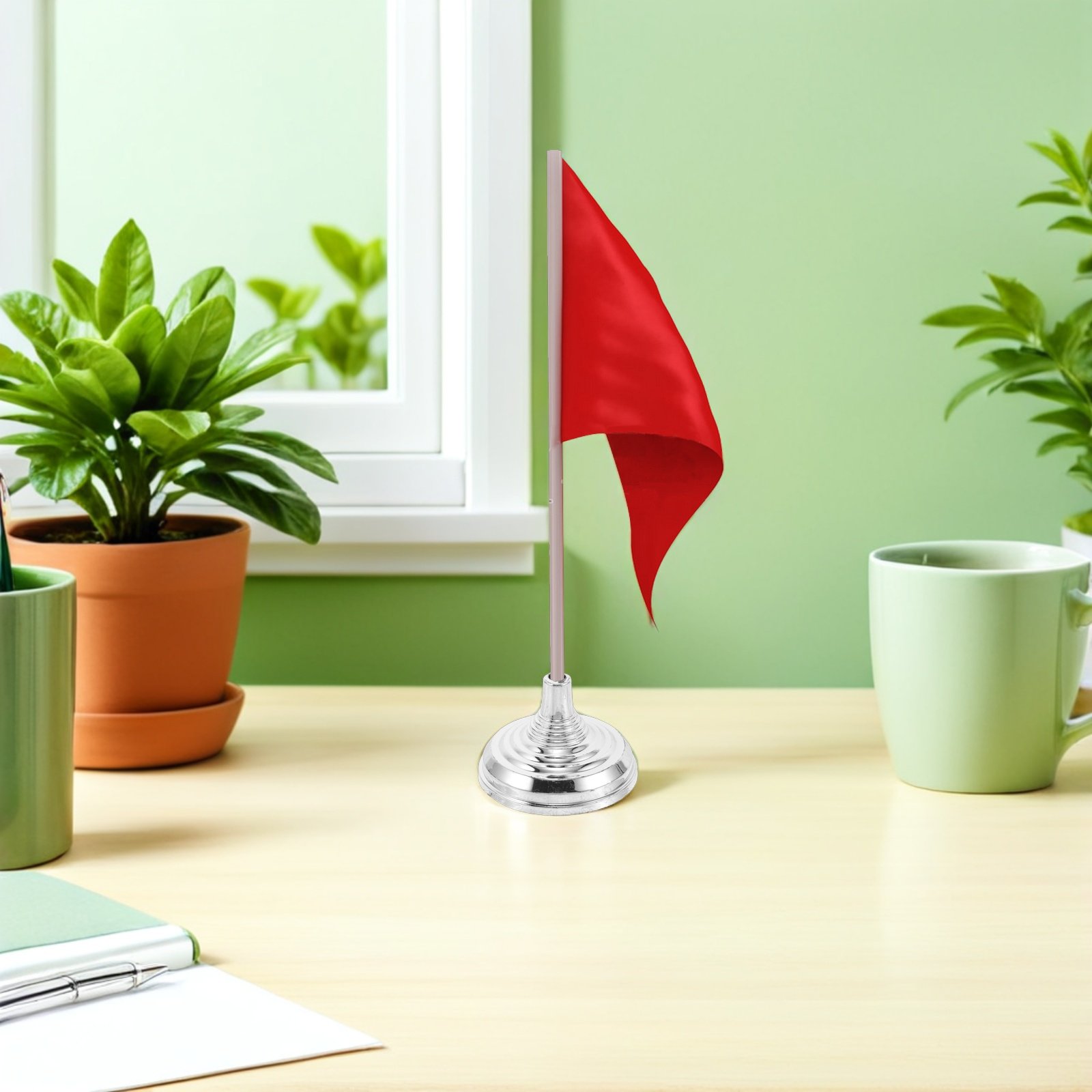 12Pcs Silver Mini Desk Flag St - Office Furniture Direct 评论和价格