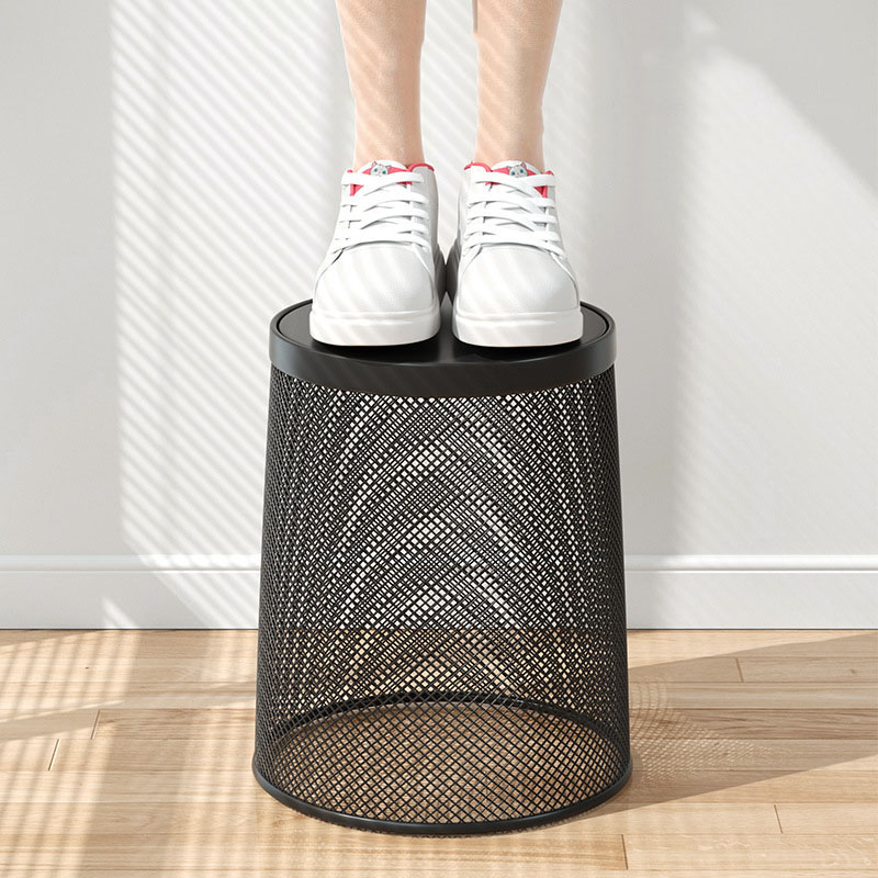 Round Metal Mesh Waste Bin Lar - Paper Basket Mesh 评论和价格