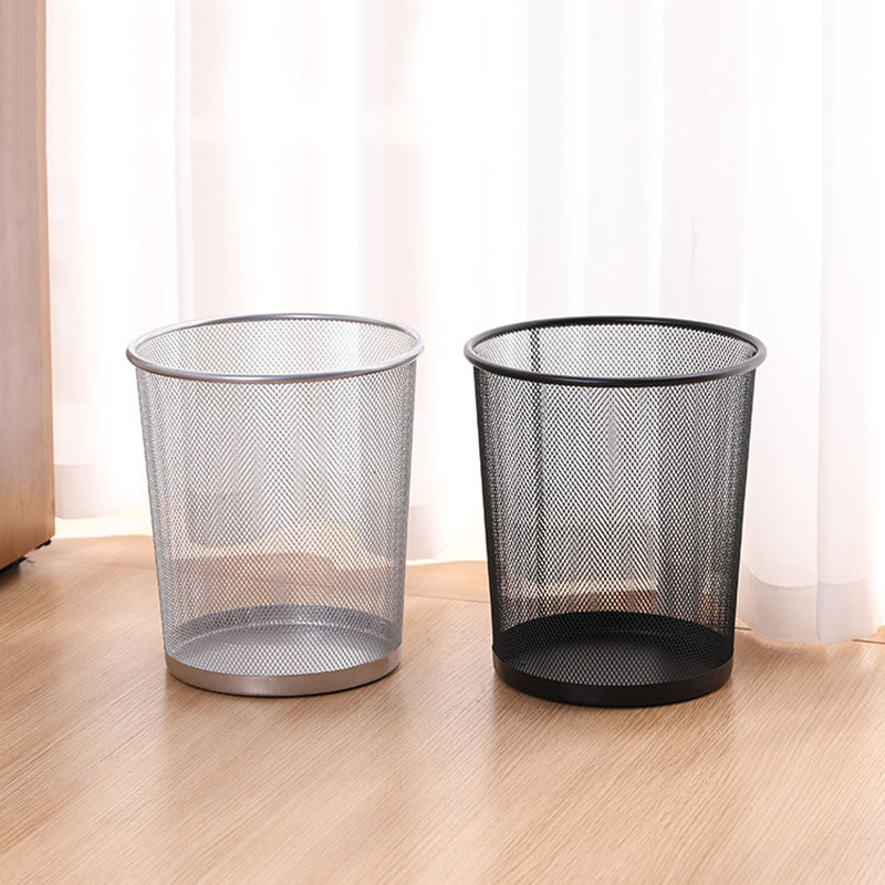 Round Metal Mesh Waste Bin Lar - Paper Basket Mesh 评论和价格