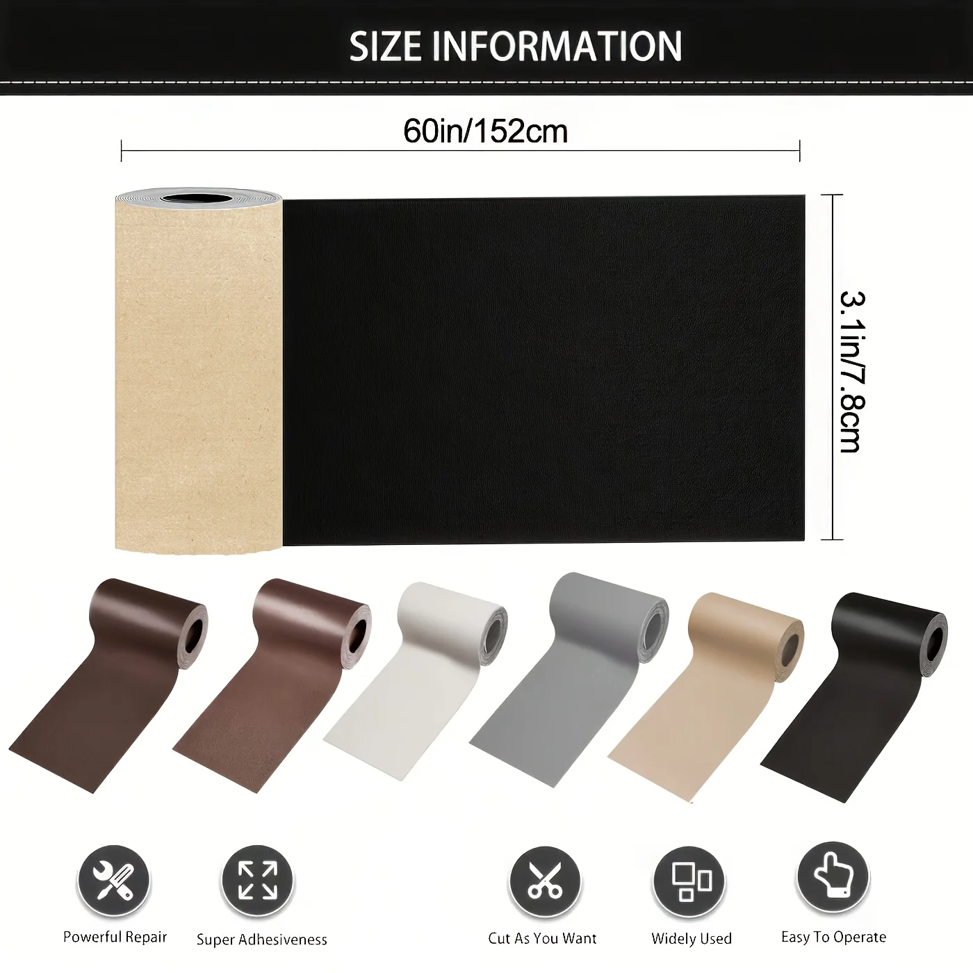 Leather Repair Tape, Multi-Col - Office Furniture Repair 评论和价格