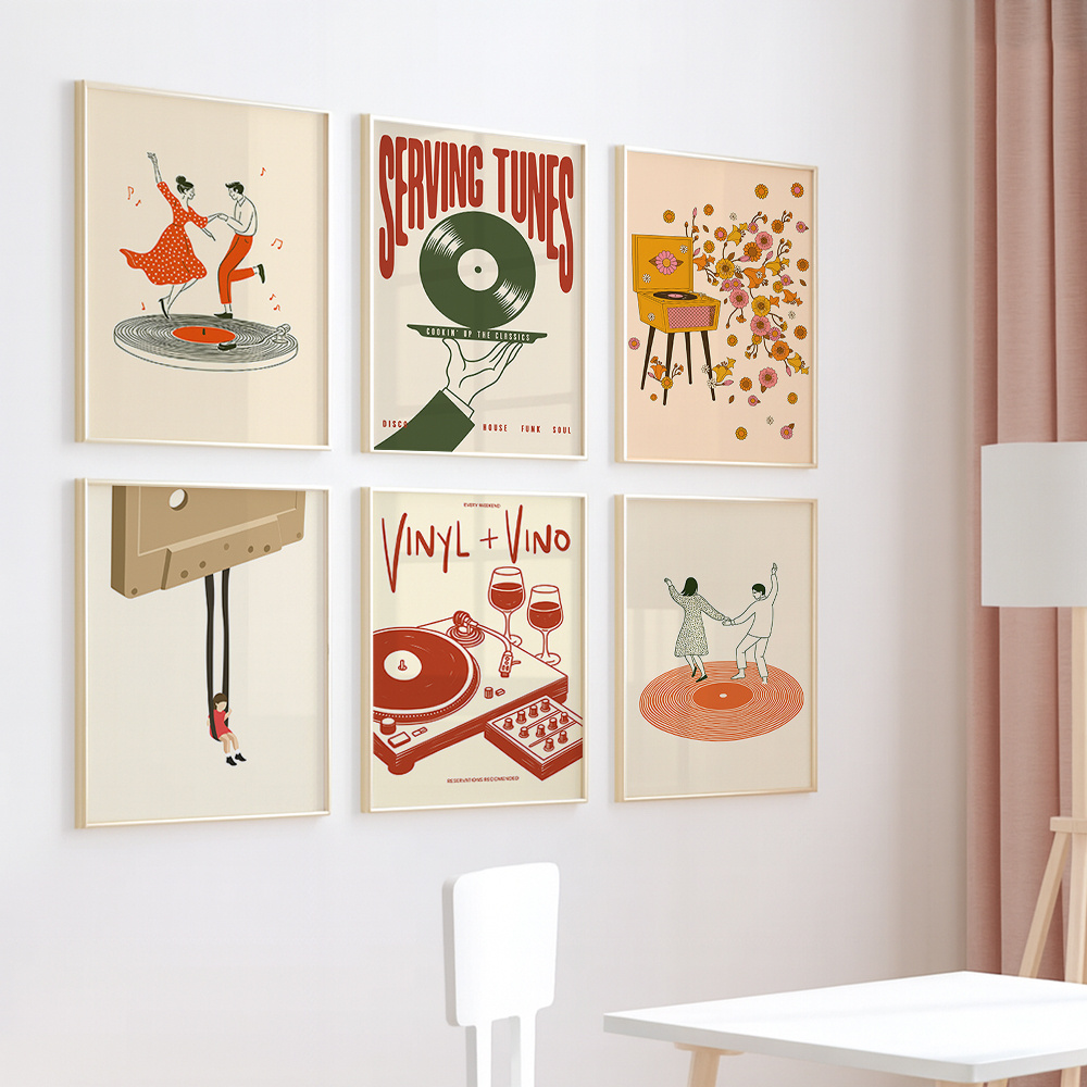 1pc Vintage Music Canvas Poste - Office Furniture Direct 评论和价格