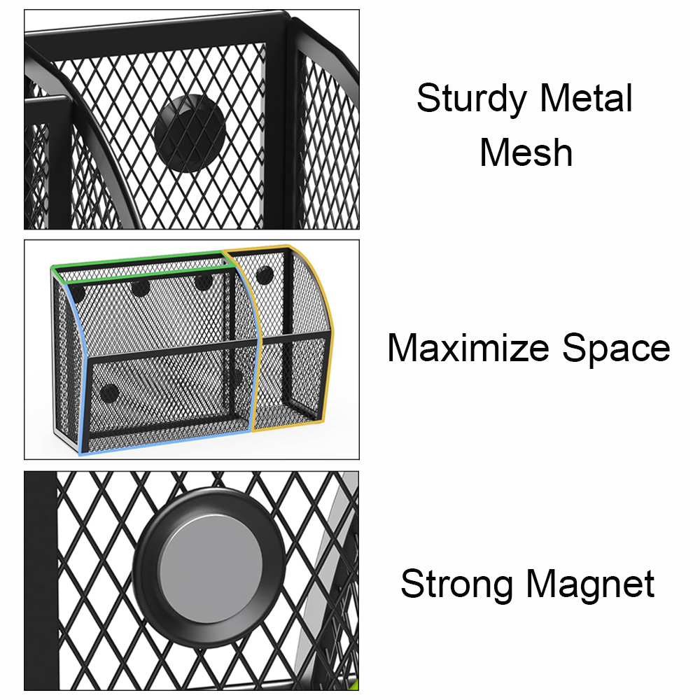 3 Compartments Magnetic Mesh B - Paper Basket Mesh 评论和价格